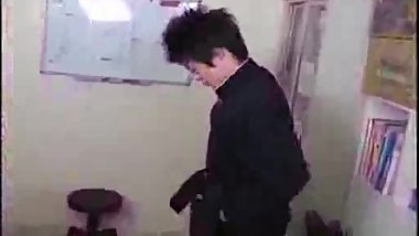 A boy steals underwear