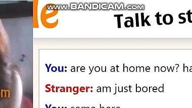 Girl in blue without bra