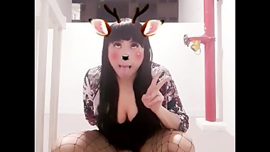 lewd asian girlfriend public ahegao