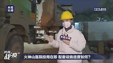 masked and tight white latex gloved construction girl