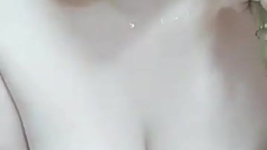 Chinese girl big boobs shower